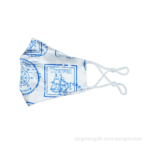 Washable satin face mask custom logo